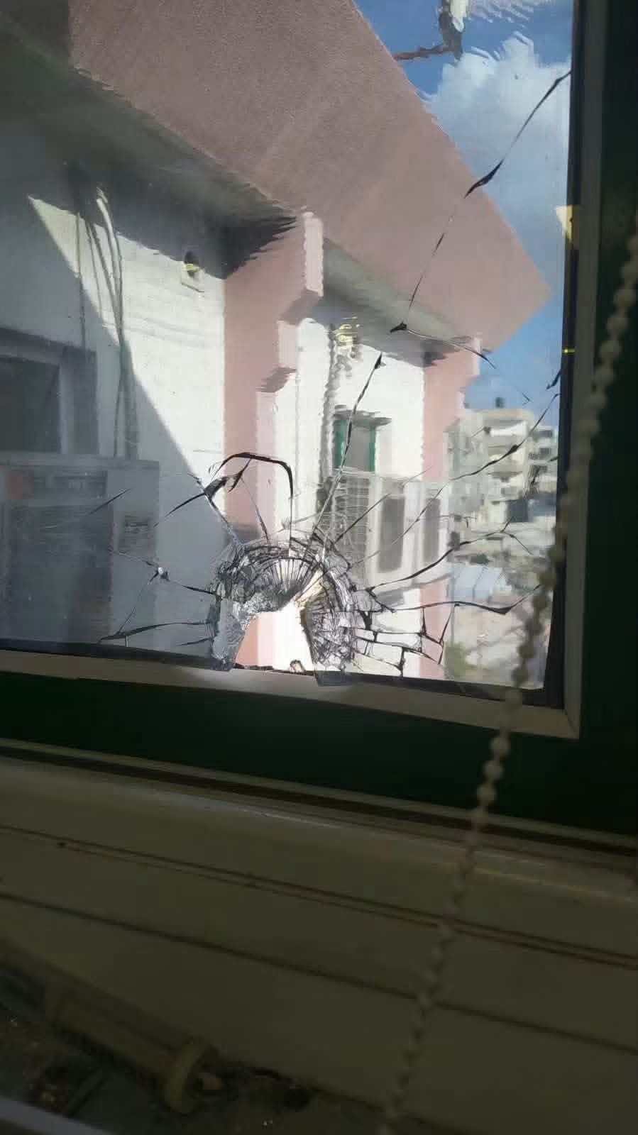 Bullet Hits Nursery Window at Nasser Medical Complex in Khan Younis